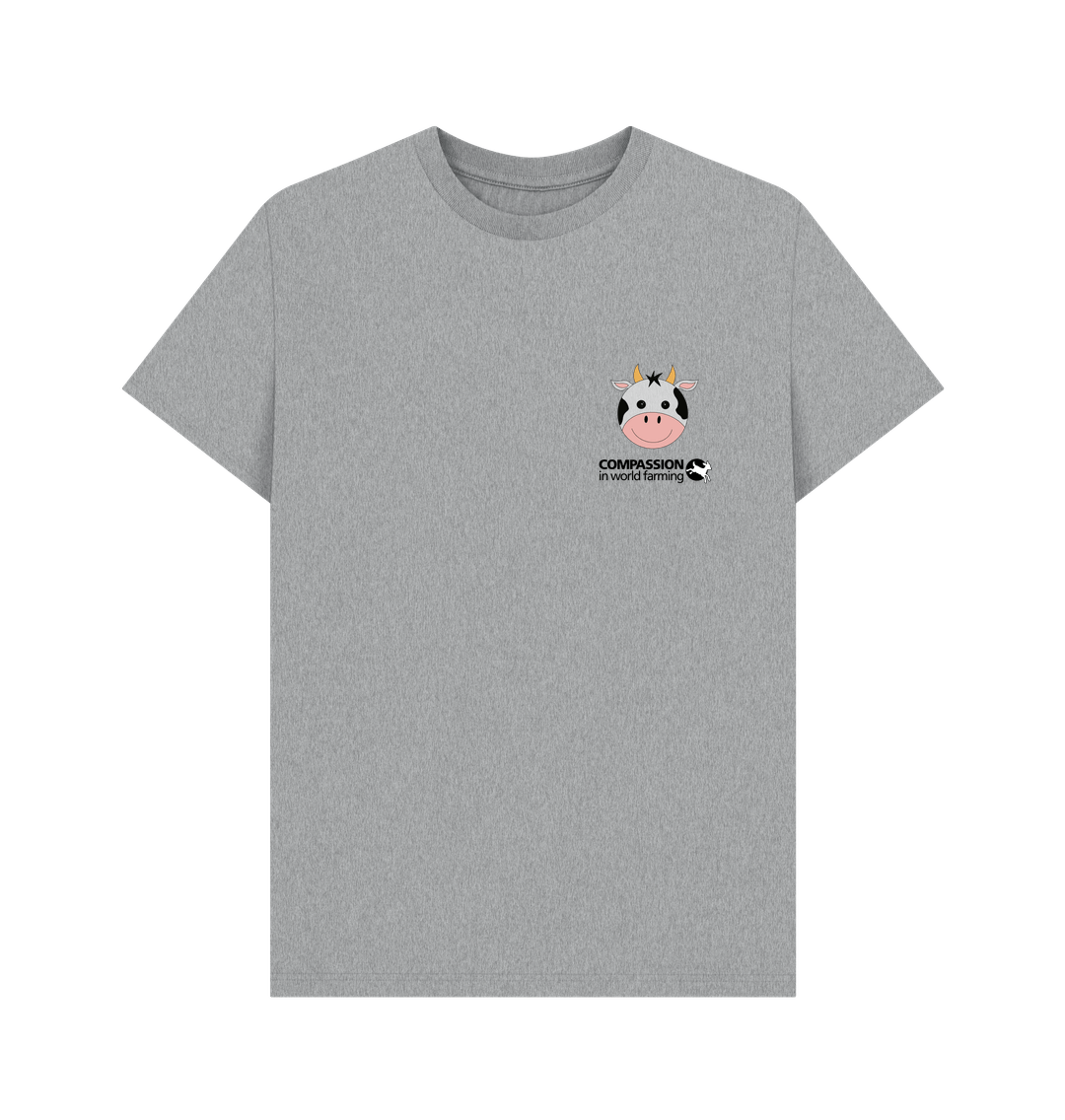 Athletic Grey Fields not factories Cow Men's T-shirt