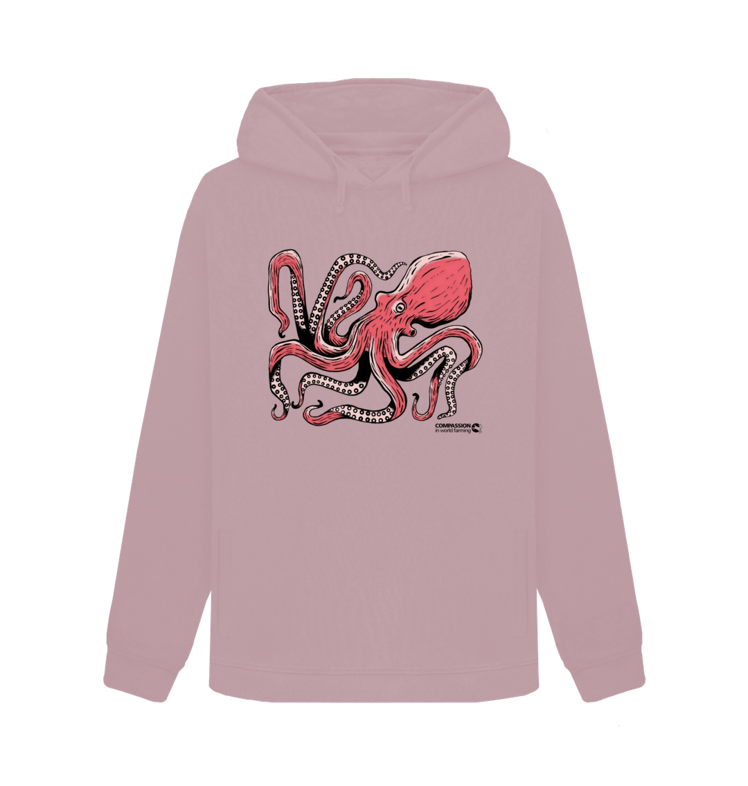 Mauve Women's Octopus Hoodie