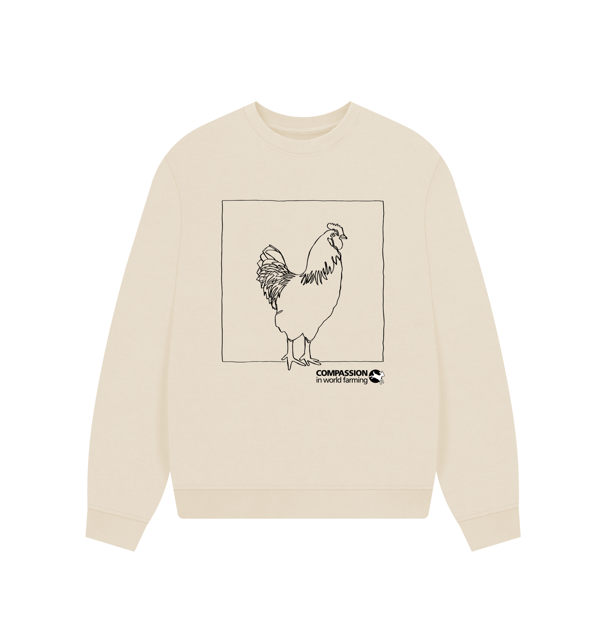 Oat Printed Sweater Front