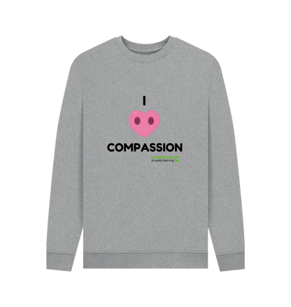 Light Heather Printed Sweater Front