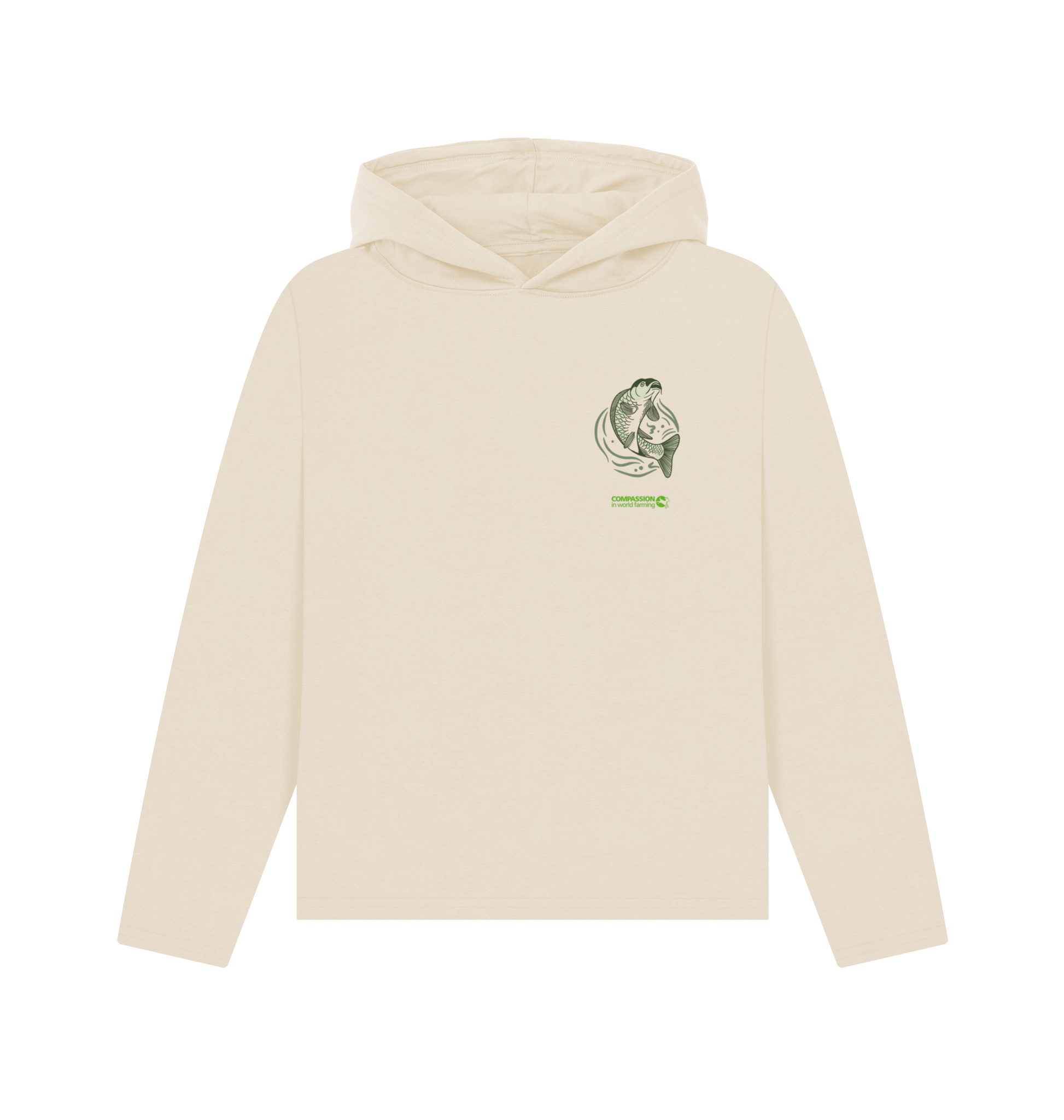 Oat Printed Hoody Front