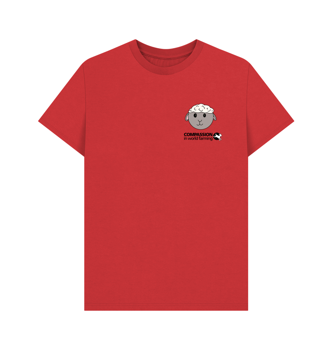 Red Fields not factories Sheep Men's T-shirt