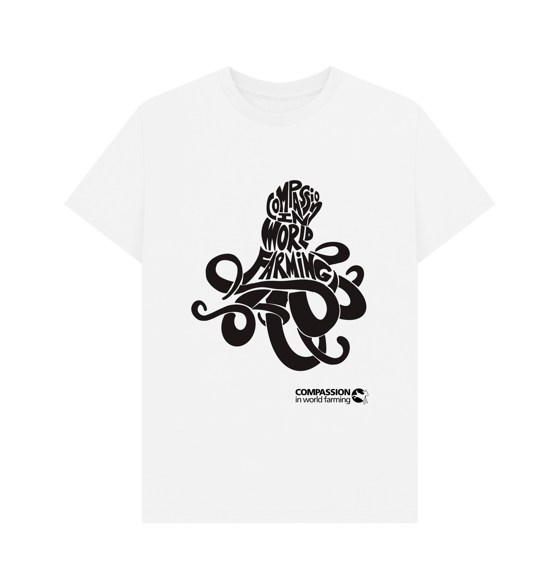 White Printed T-shirt Front