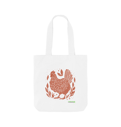 White Printed Bag Front