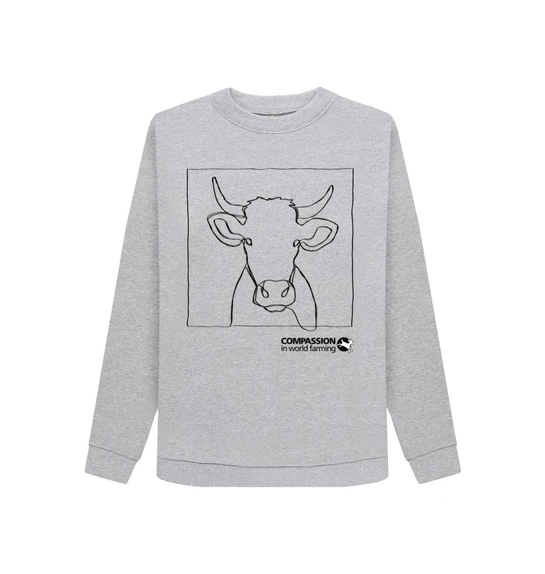 Light Heather Women's Cow Jumper