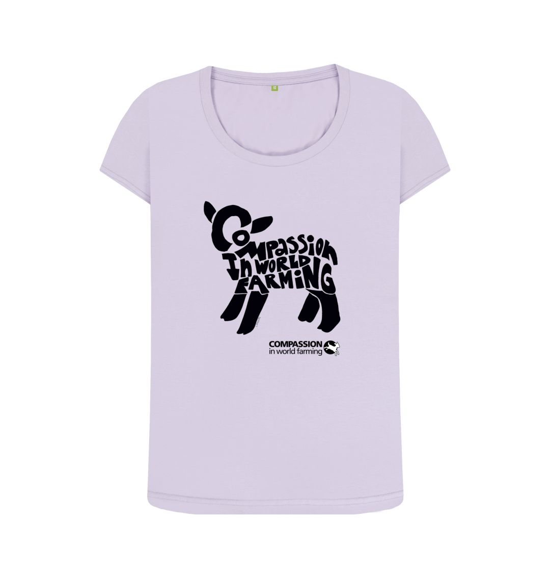 Violet Women's Compassion Lamb Scoop Neck T-Shirt