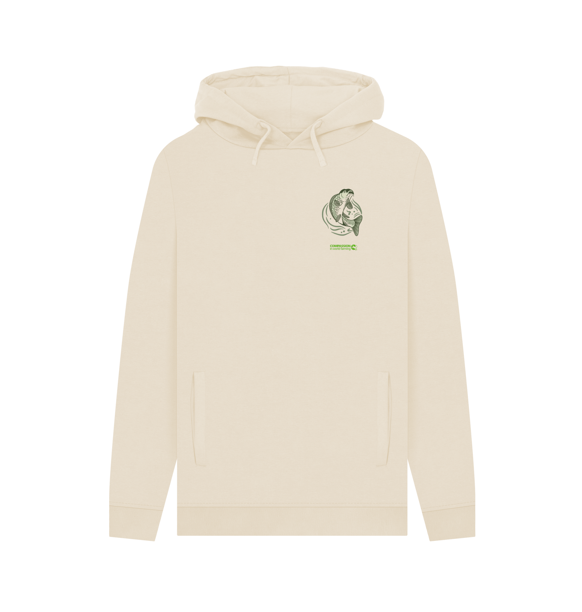 Oat Printed Hoody Front