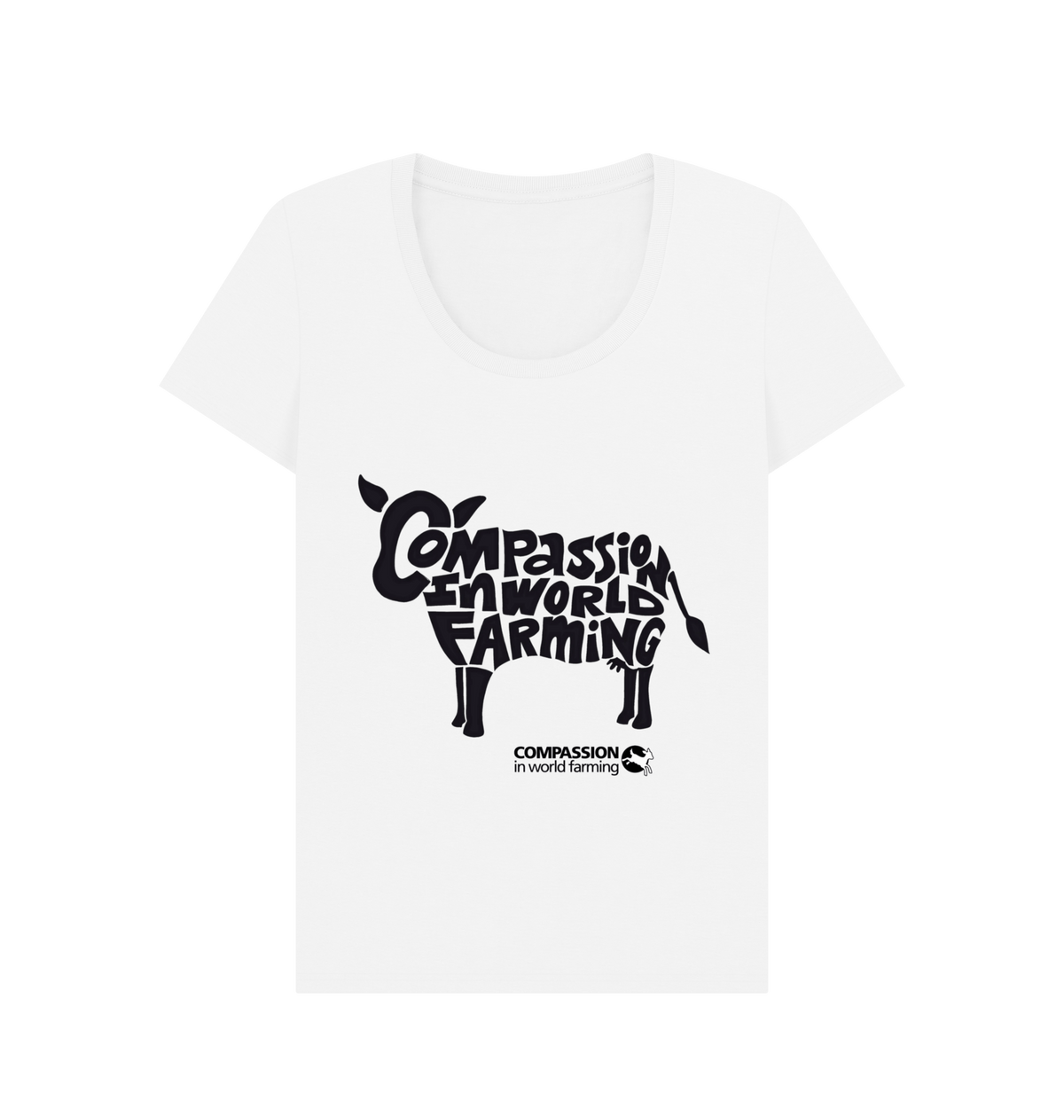 White Printed T-shirt Front