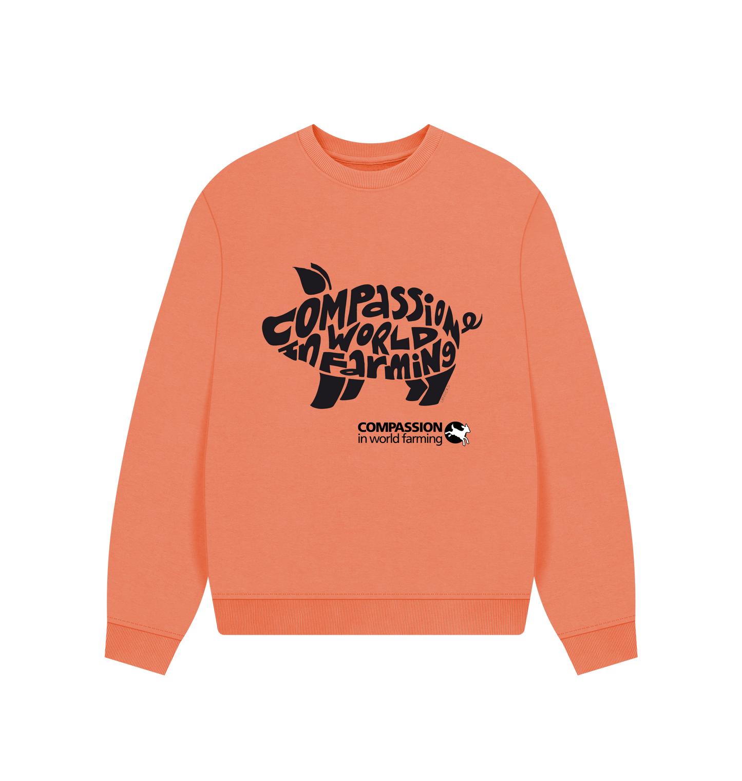 Apricot Printed Sweater Front