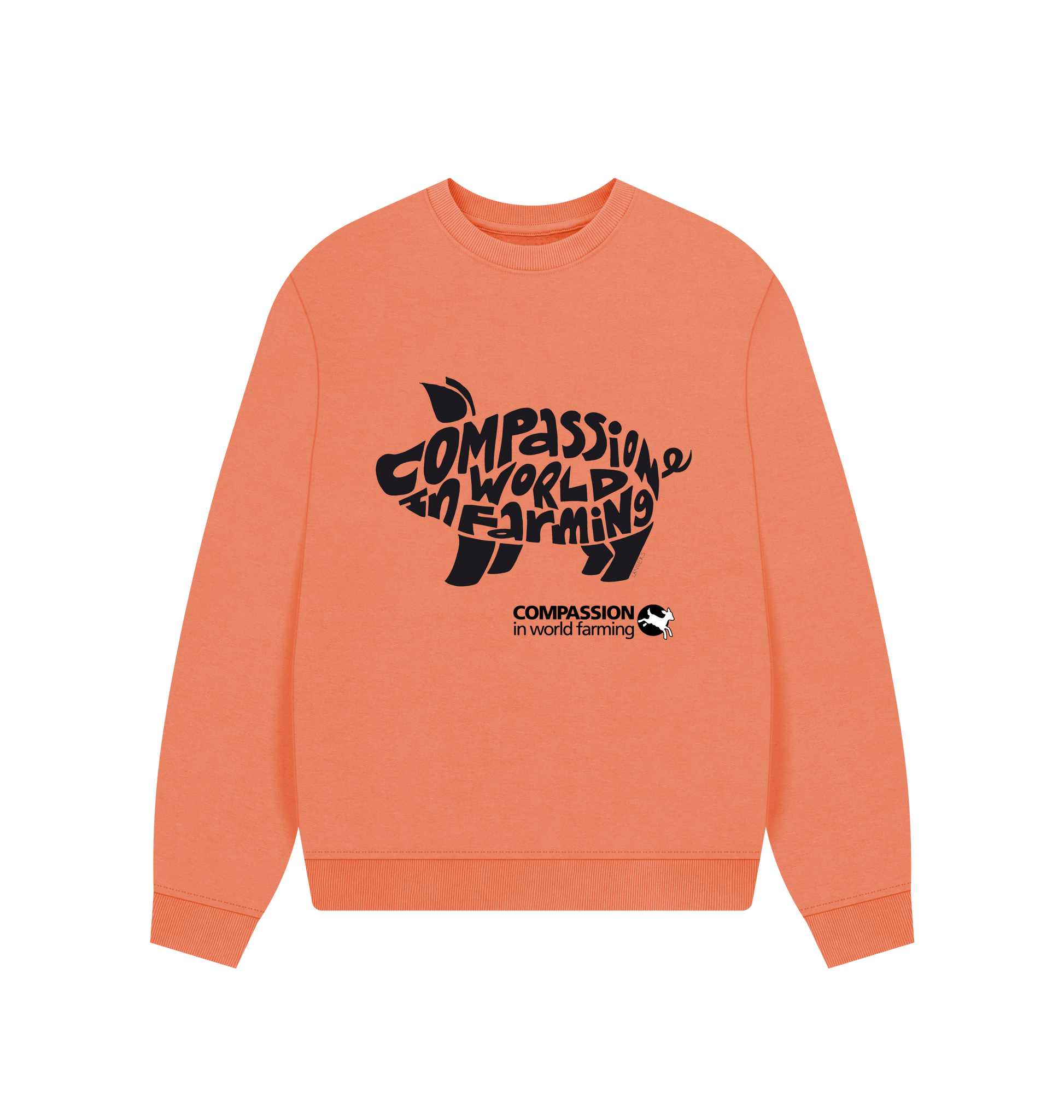 Apricot Printed Sweater Front