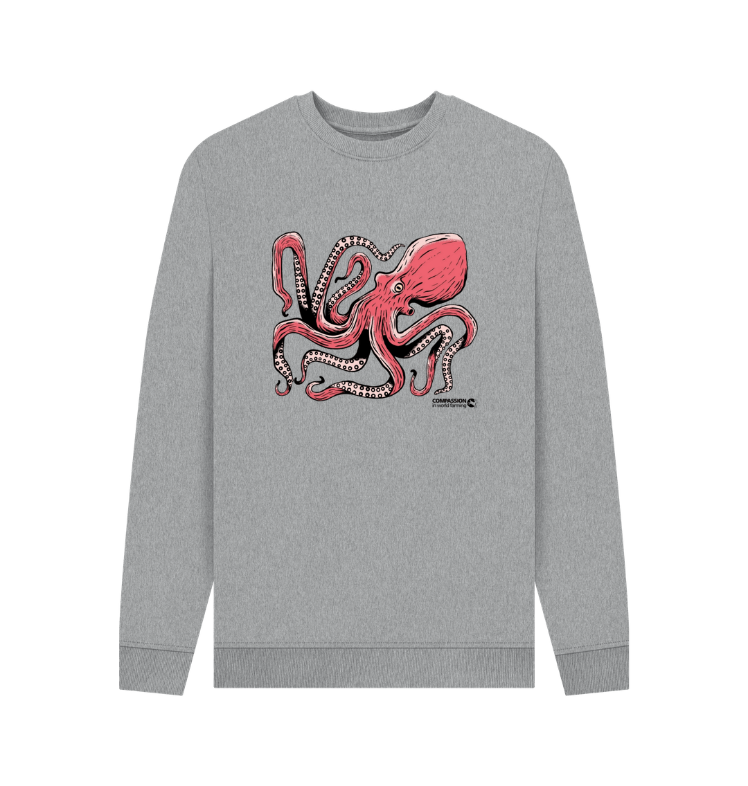 Light Heather Unisex Octopus Jumper