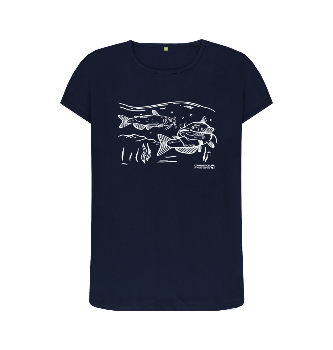Navy Blue Printed T-shirt Front