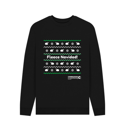 Black Printed Sweater Front