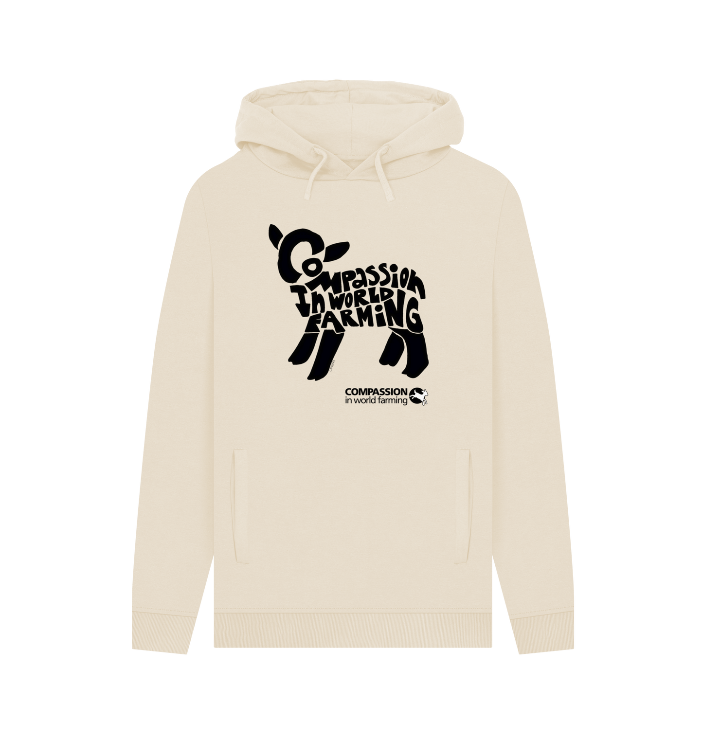Oat Printed Hoody Front