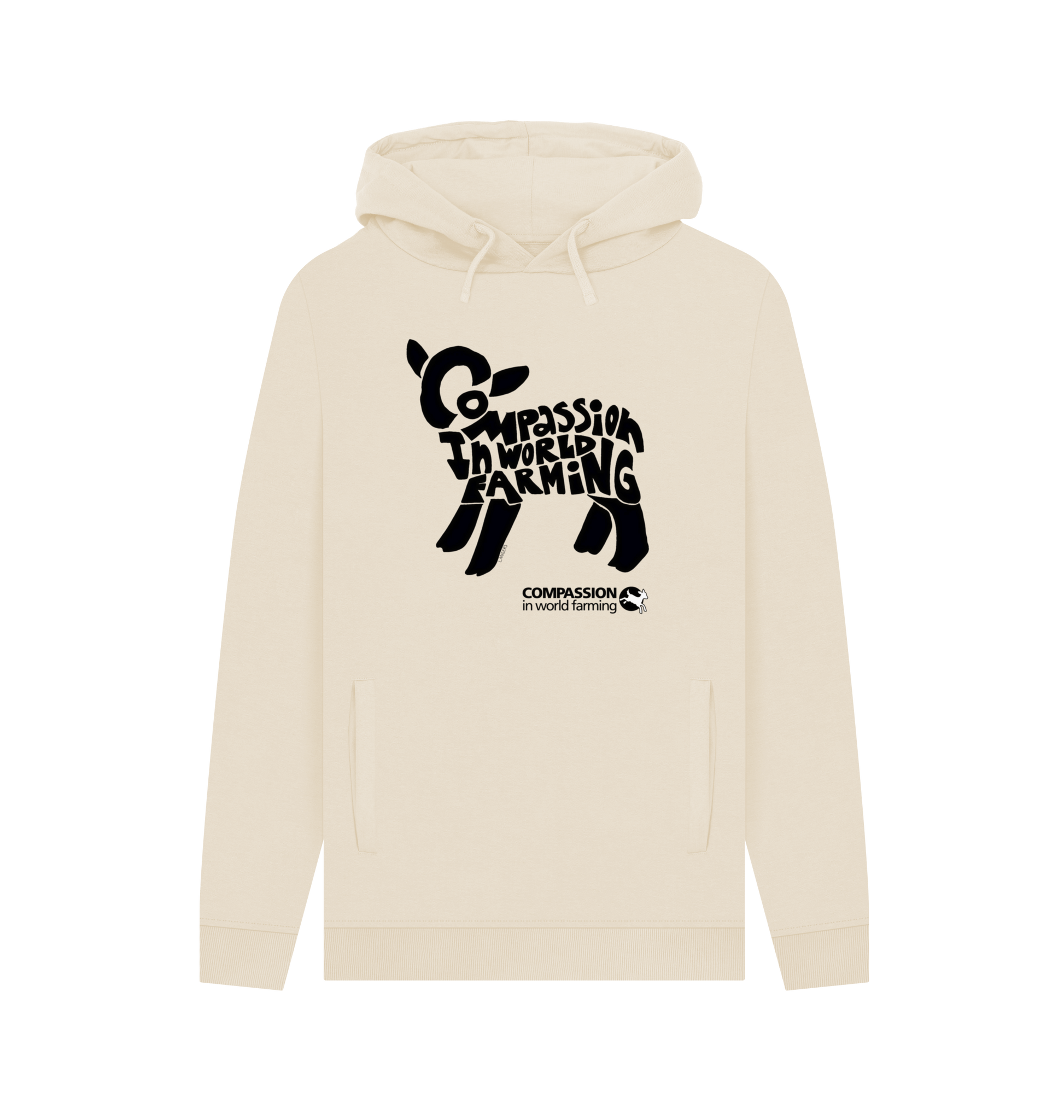 Oat Printed Hoody Front