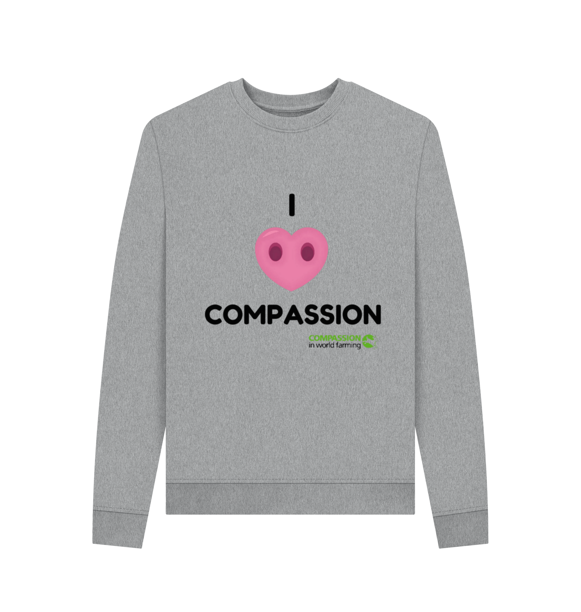 Light Heather Printed Sweater Front