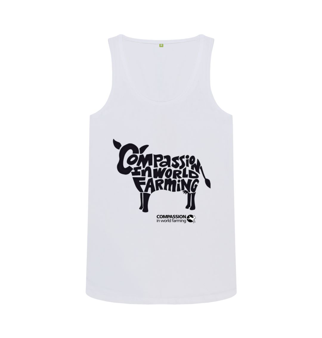 White Women's Compassion Cow Vest