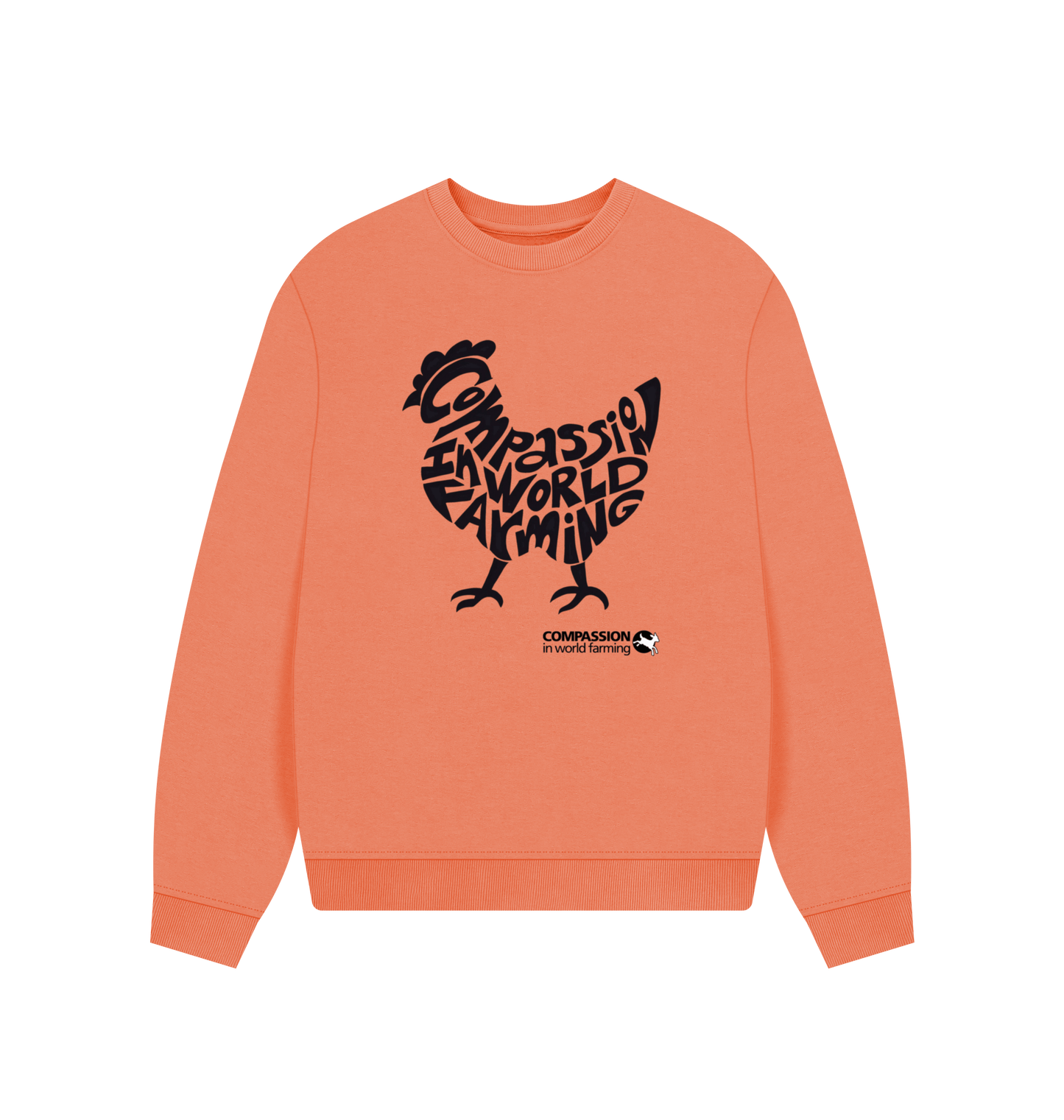 Apricot Printed Sweater Front