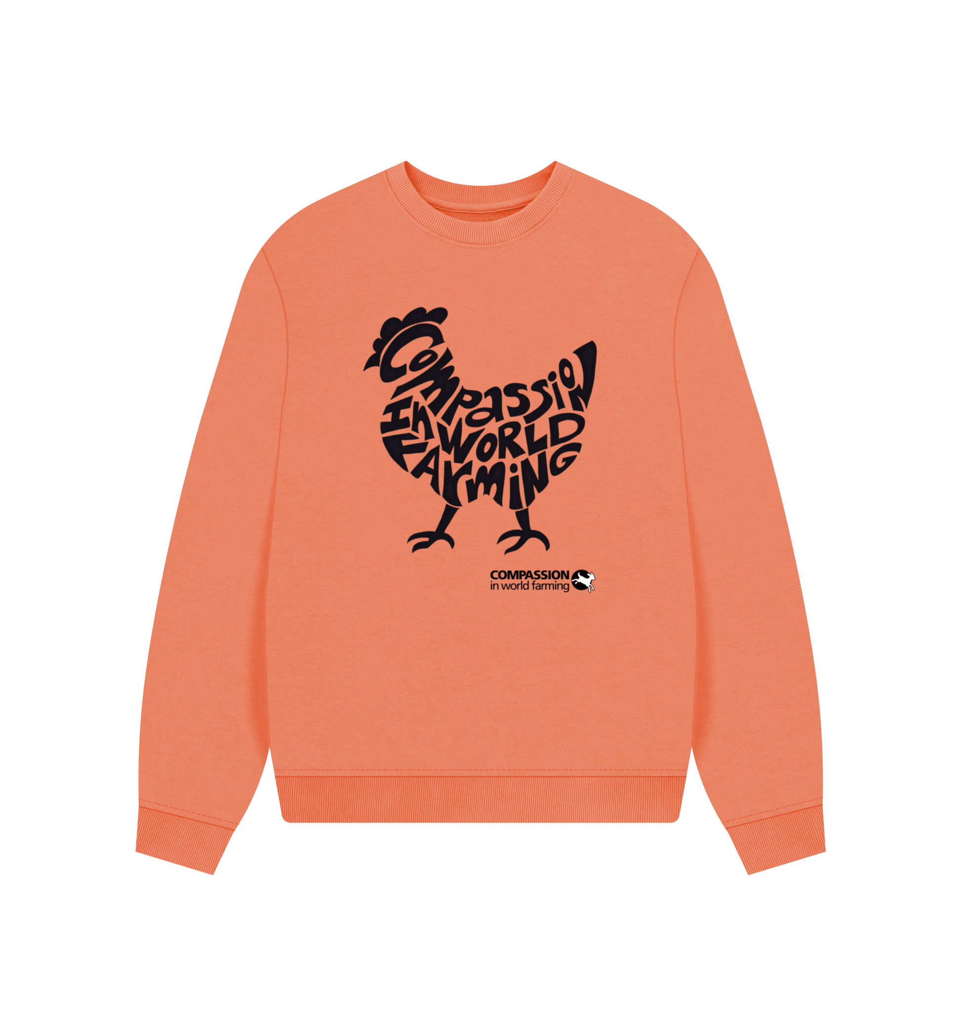 Apricot Printed Sweater Front