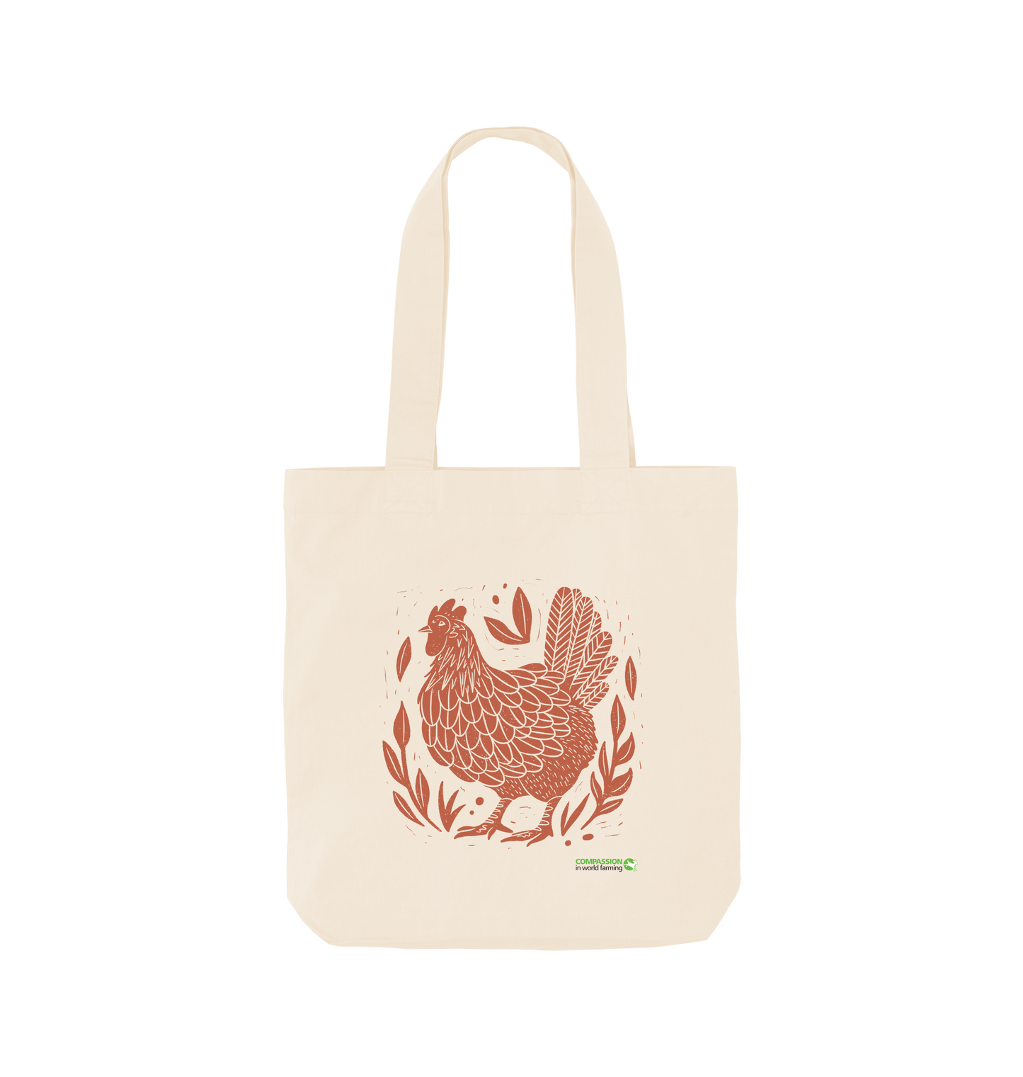 Natural Printed Bag Front