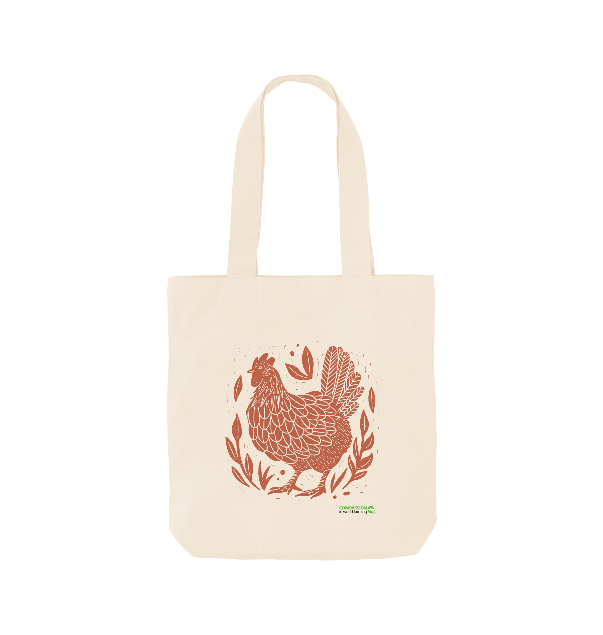Natural Printed Bag Front