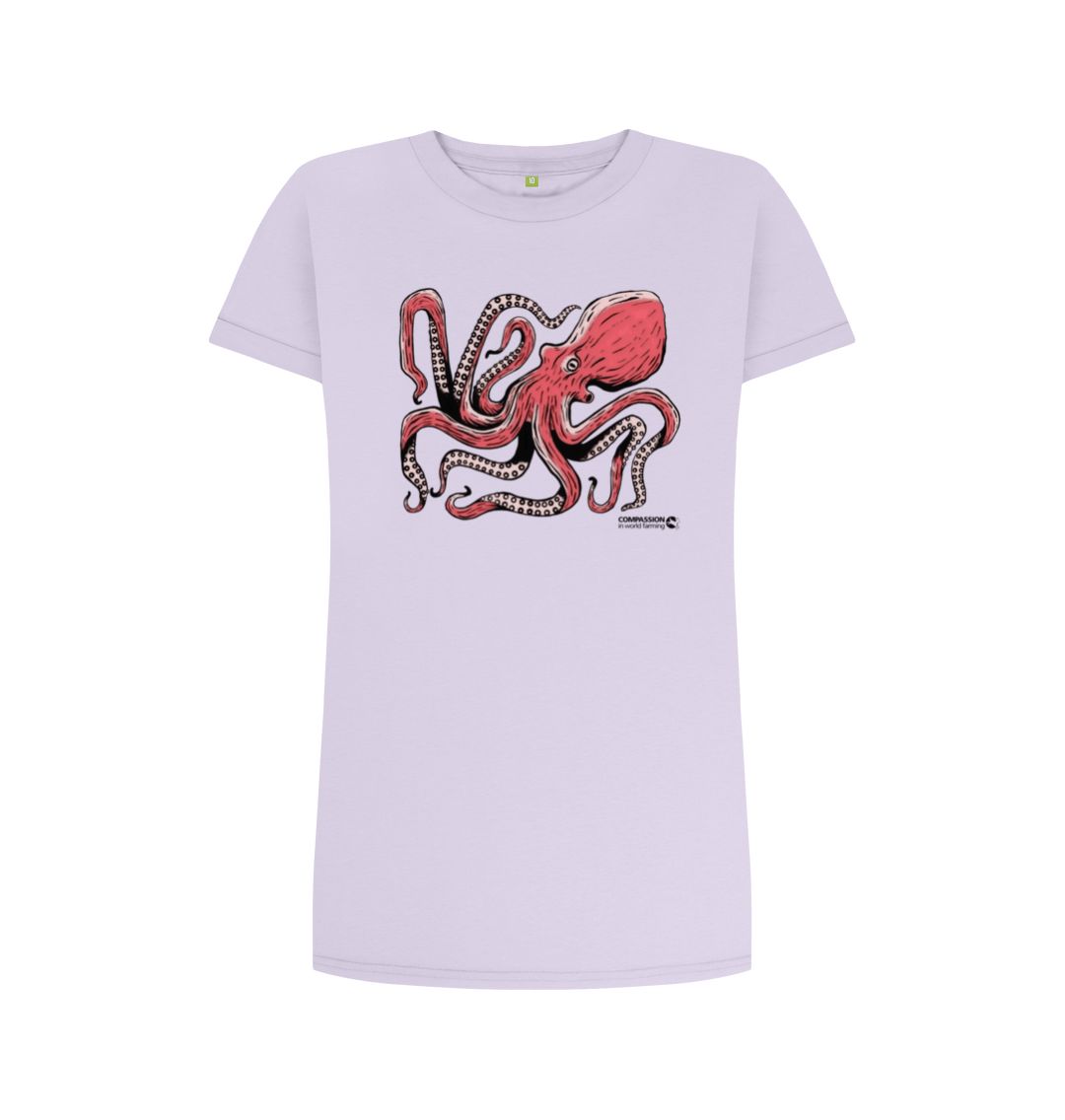 Violet Women's Octopus T-Shirt Dress