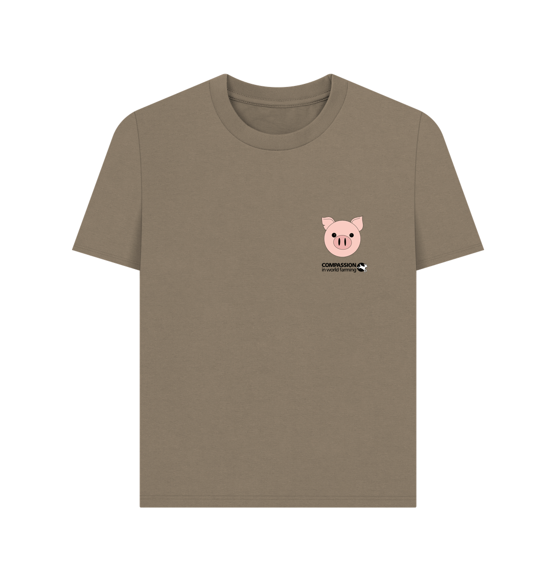 Willow Fields Not Factories Pig Women's oversized t-shirt