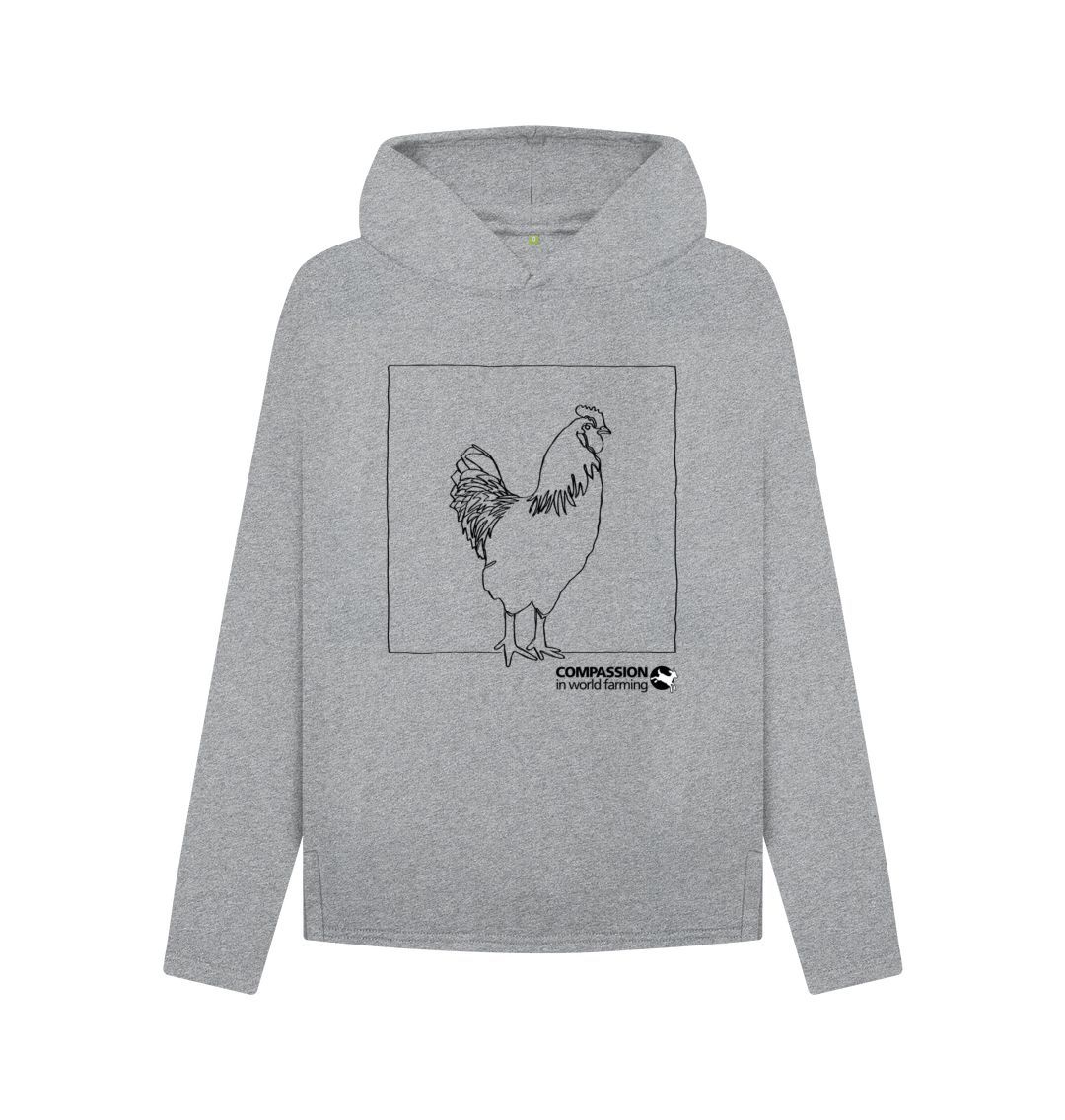 Athletic Grey Women's Chicken Relaxed Fit Hoodie