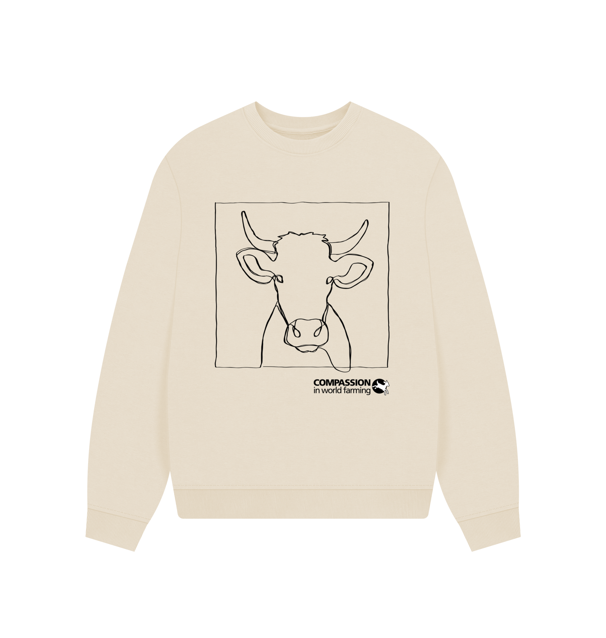 Oat Printed Sweater Front