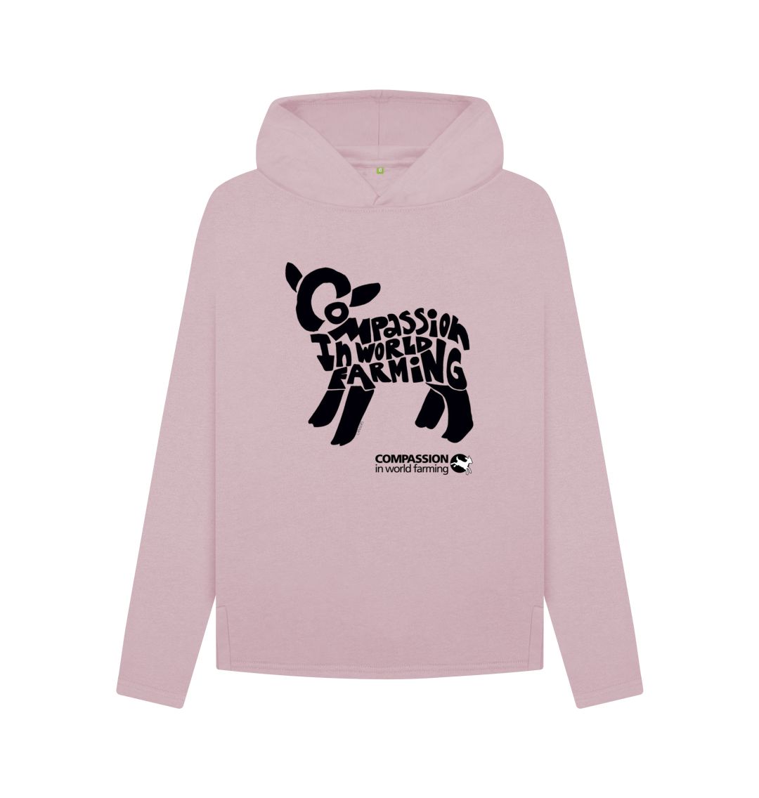 Mauve Women's Compassion Lamb Relaxed Fit Hoodie