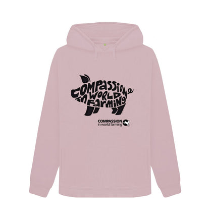 Mauve Women's Compassion Pig Hoodie