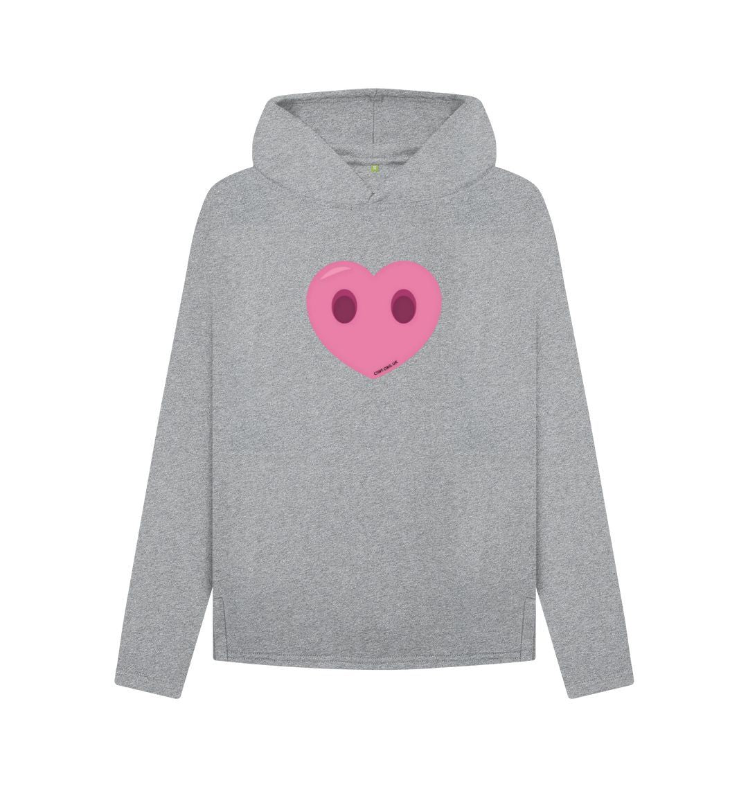 Athletic Grey Women's Compassion Heart Relaxed Fit Hoodie
