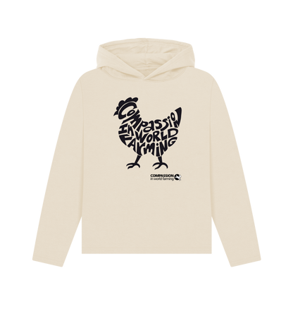 Oat Printed Hoody Front