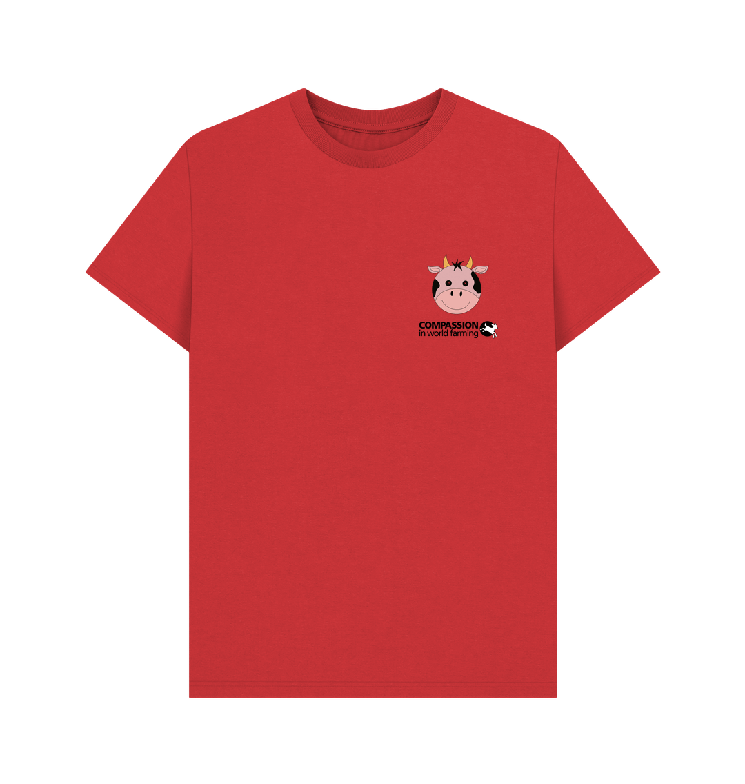 Red Fields not factories Cow Men's T-shirt