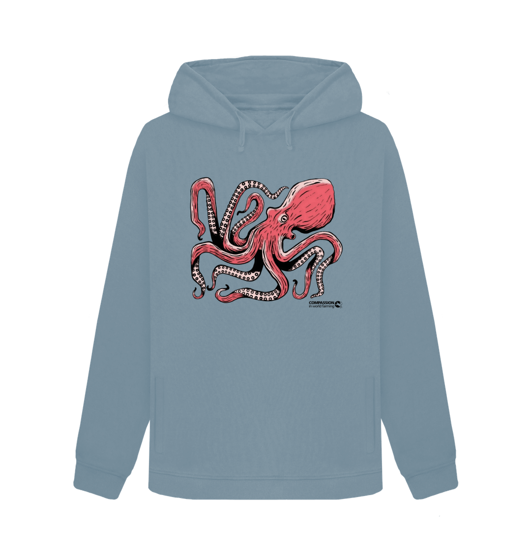 Stone Blue Women's Octopus Hoodie