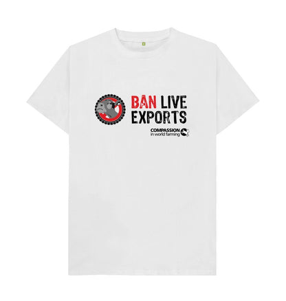 White Unisex Ban Live Exports T-Shirt
