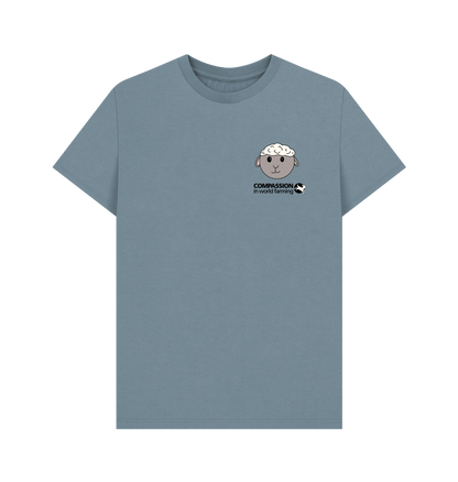 Stone Blue Fields not factories Sheep Men's T-shirt