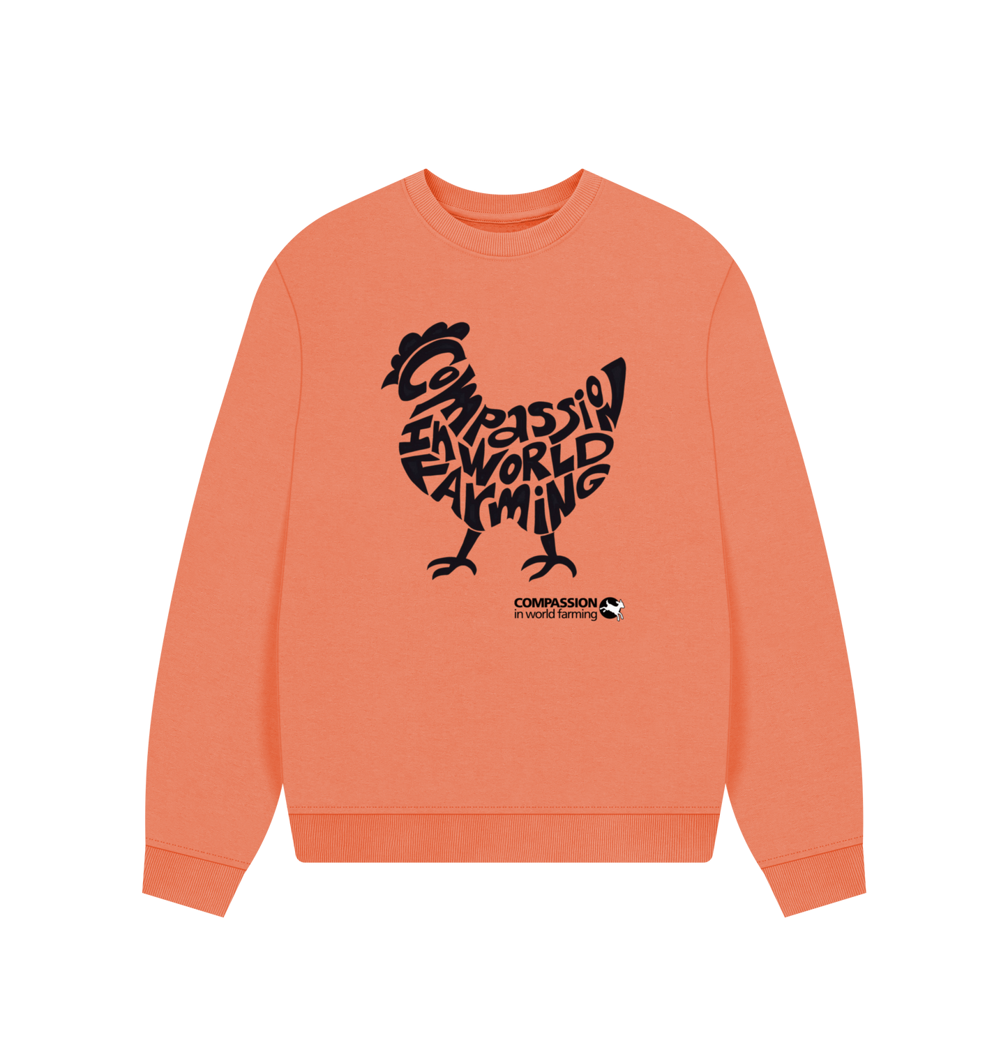 Apricot Printed Sweater Front