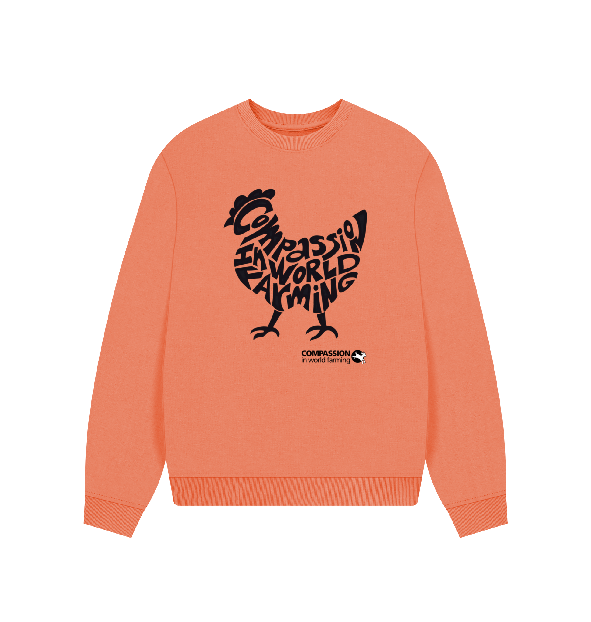 Apricot Printed Sweater Front