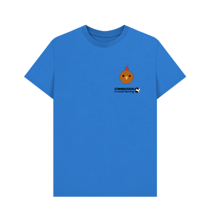 Bright Blue Fields Not Factories Hen Men's T-shirt