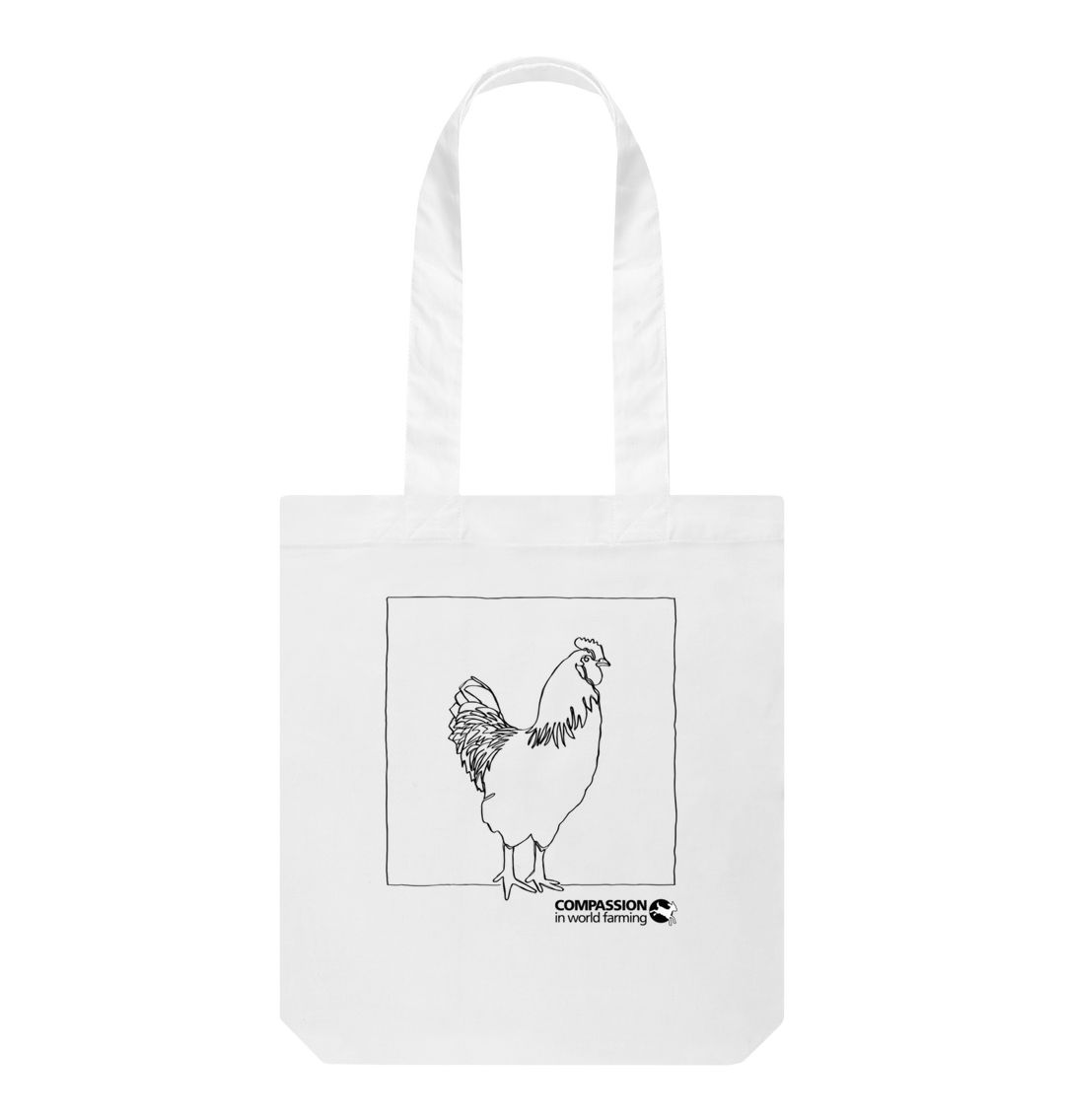 White Chicken Tote Bag