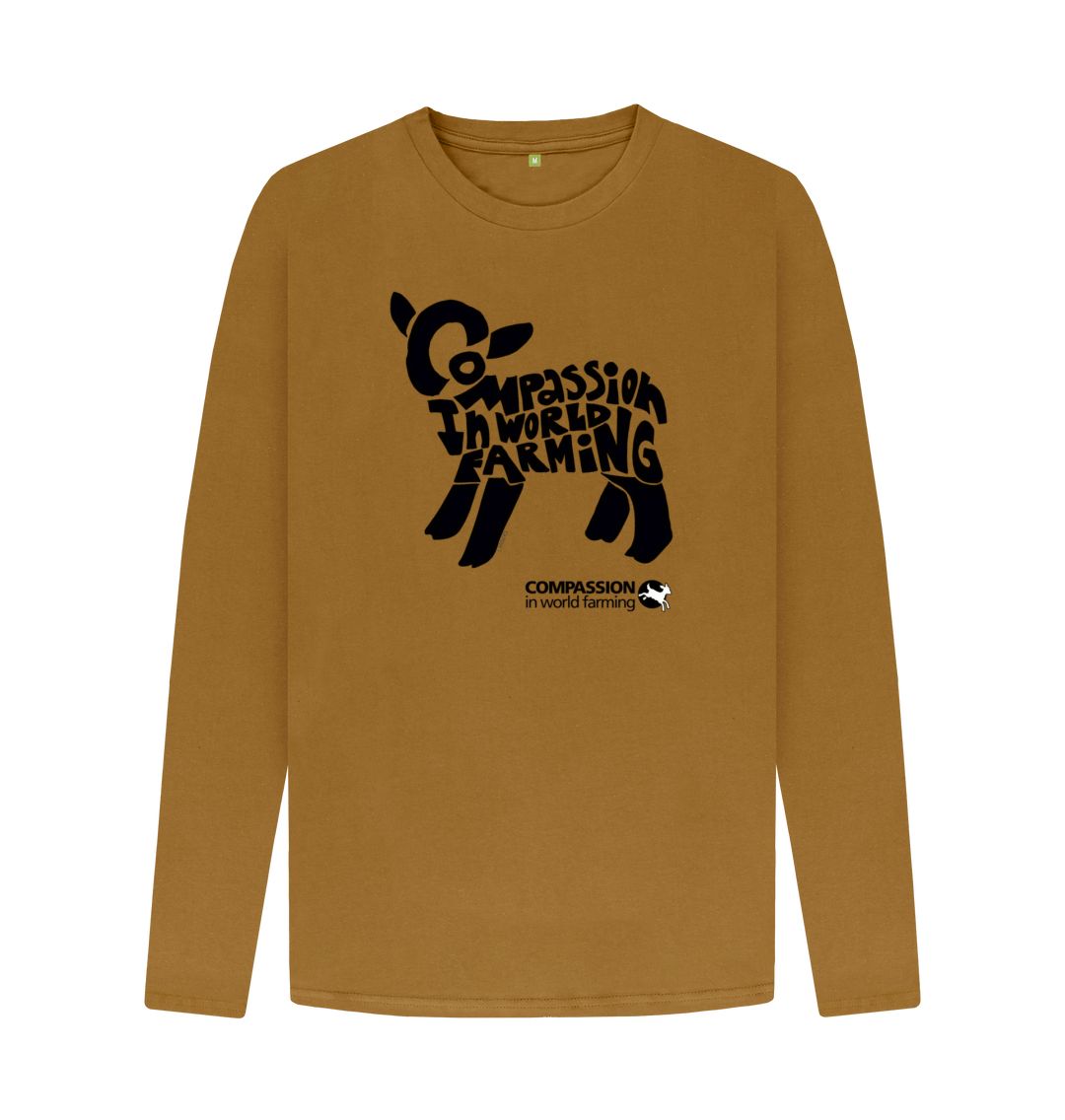 Brown Men's Compassion Lamb Long Sleeve T-Shirt