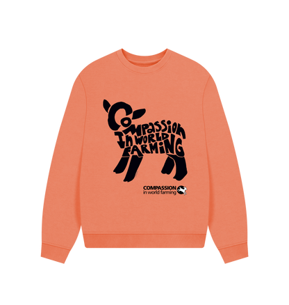 Apricot Printed Sweater Front