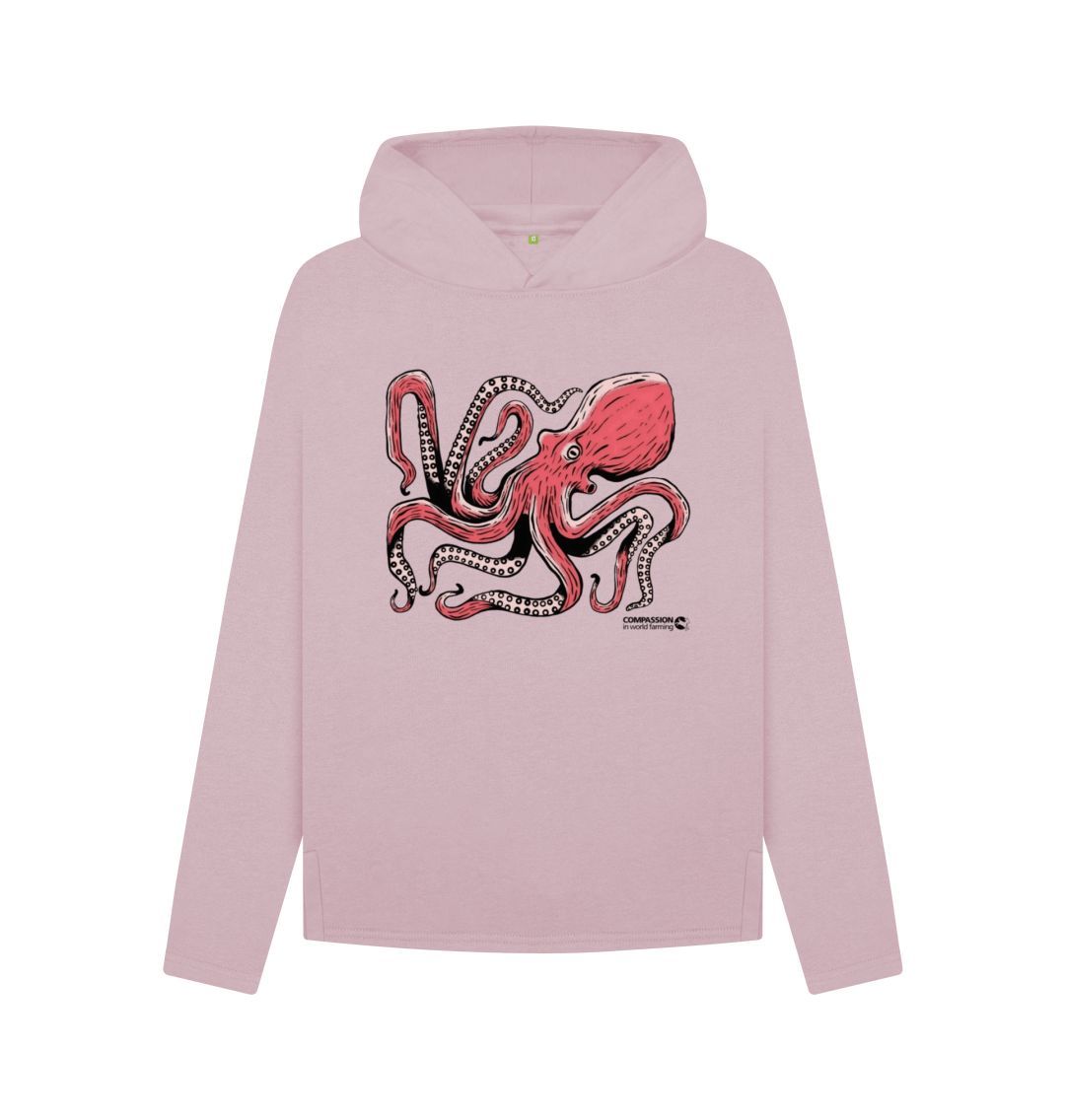 Mauve Women's Octopus Relaxed Fit Hoodie