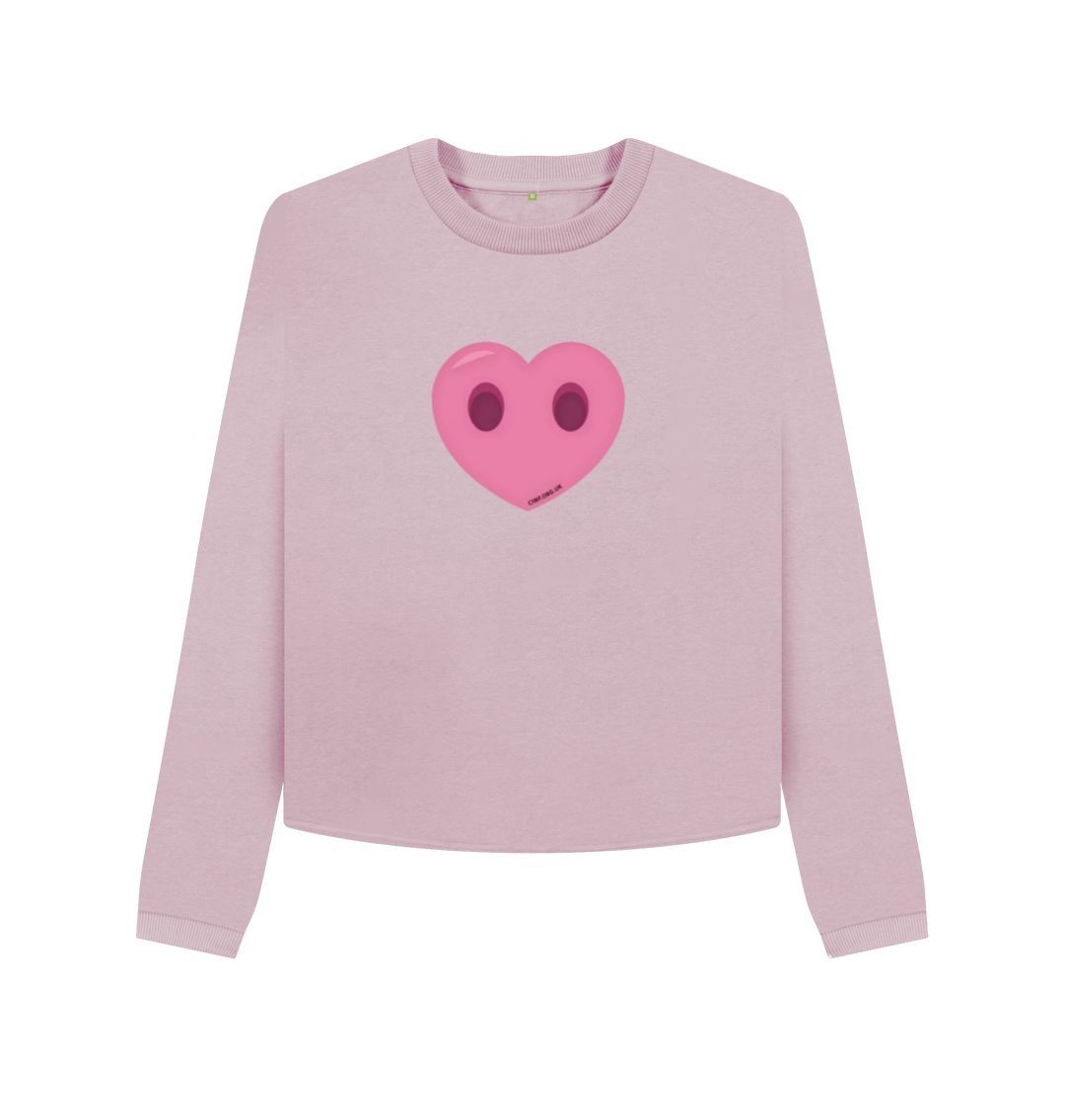 Mauve Women's Compassion Heart Boxy Jumper