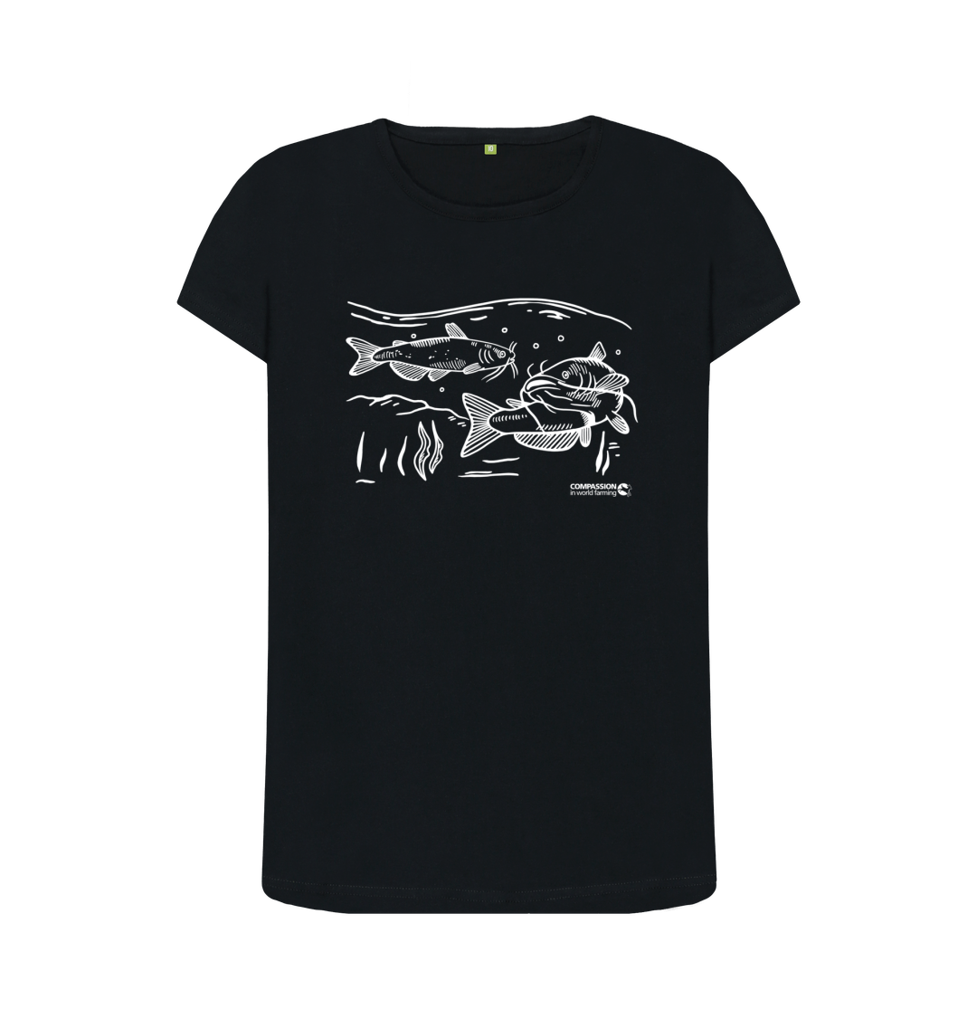 Black Printed T-shirt Front