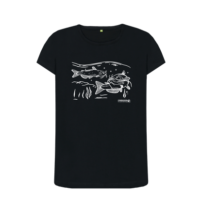 Black Printed T-shirt Front
