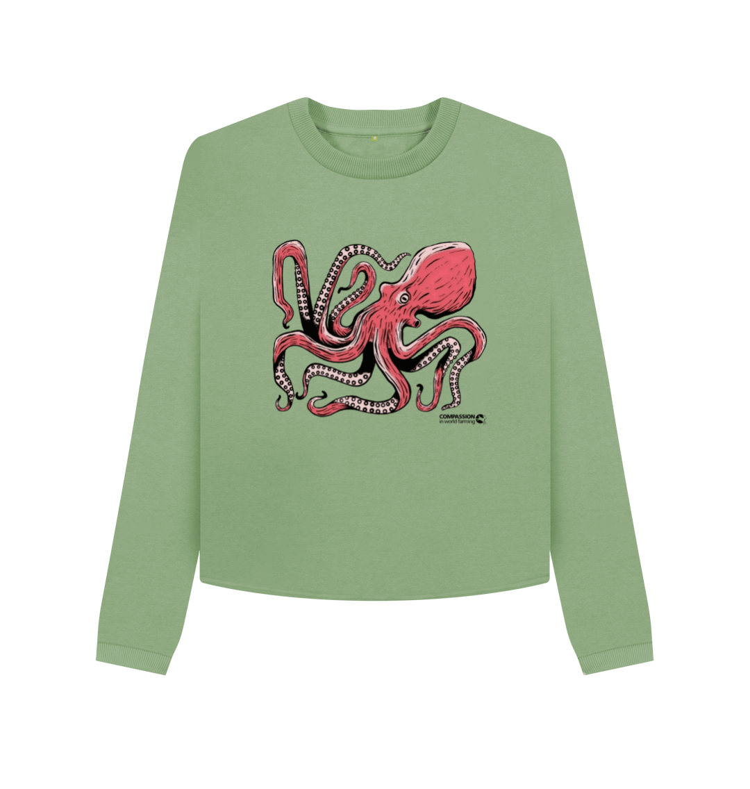 Sage Printed Boxy Jumpers