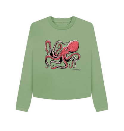 Sage Printed Boxy Jumpers