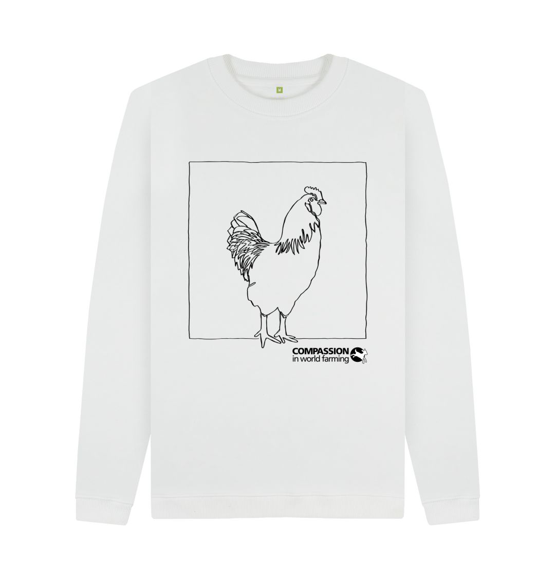 White Men's Chicken Jumper